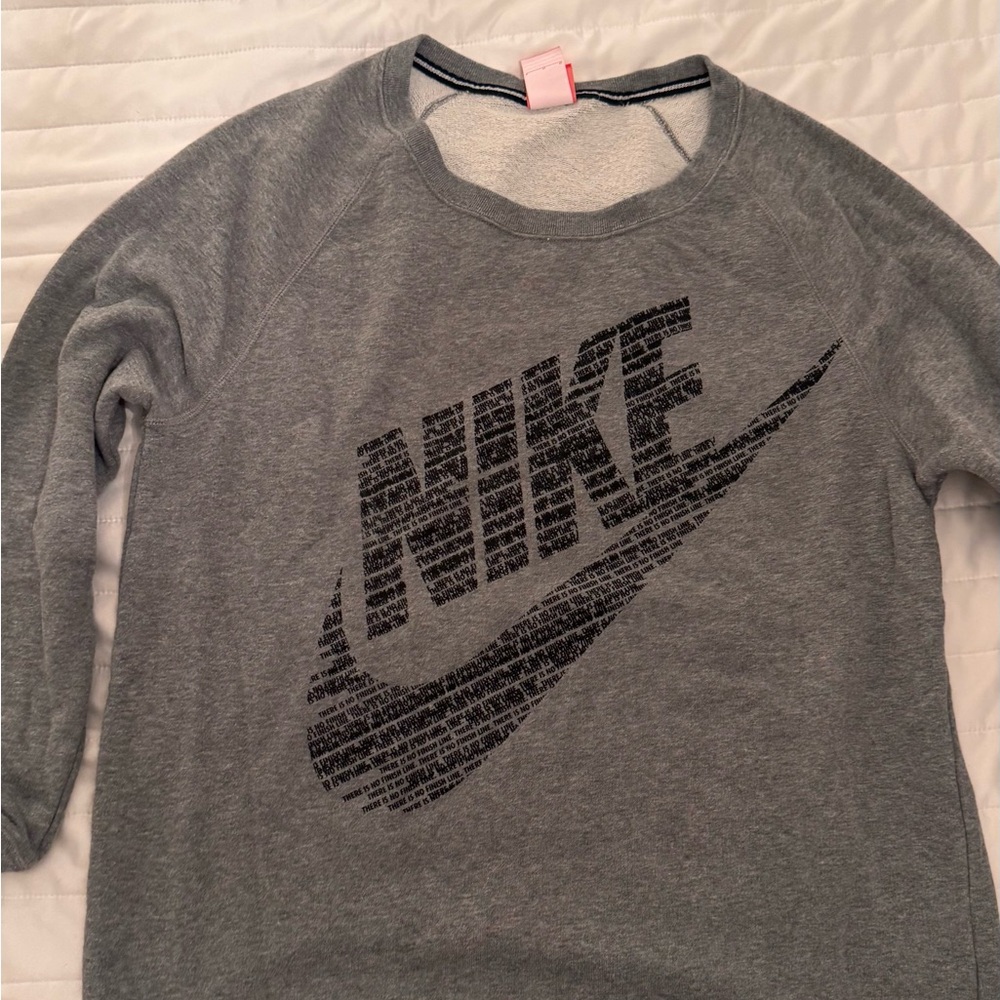 Nike Gray Sweatshirt with Black Logo